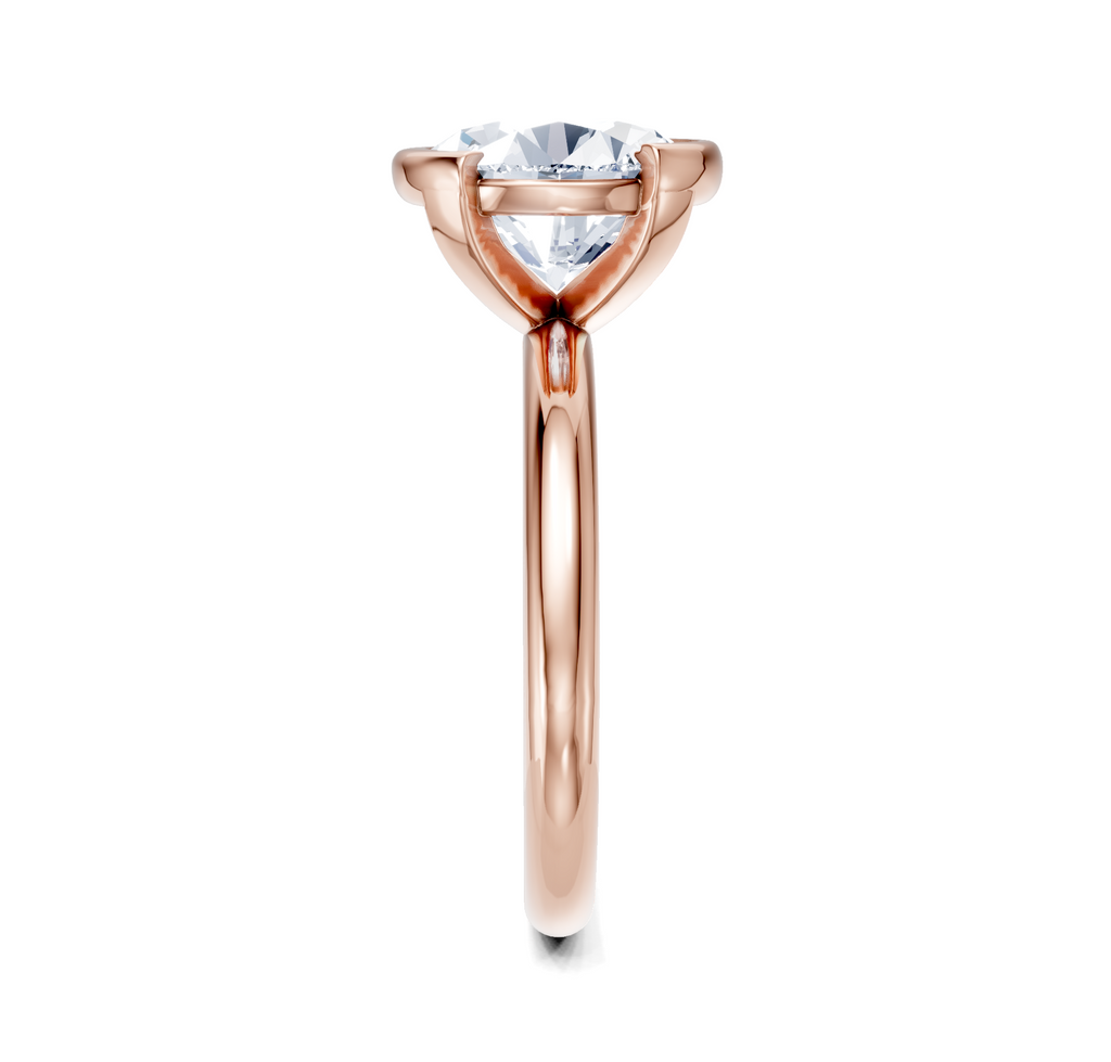 Image for Half Bezel Engagement Ring | 18k Rose Gold