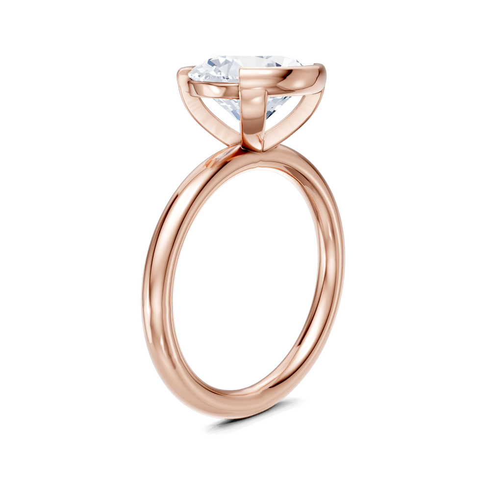 Image for Half Bezel Engagement Ring | 18k Rose Gold