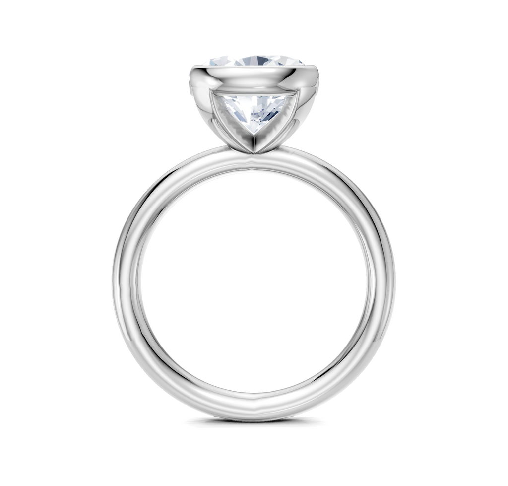 Image for Half Bezel Engagement Ring | Platinum