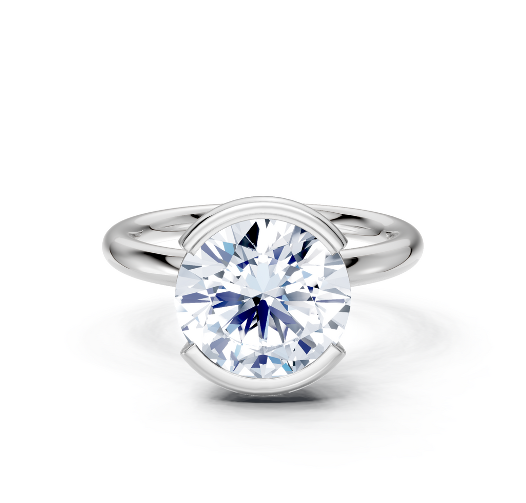 Image for Half Bezel Engagement Ring | Platinum