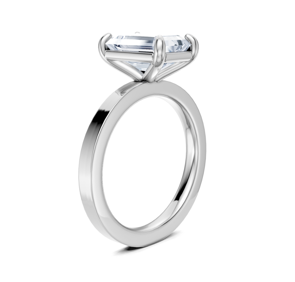 Image for Petite Square Shank | 18k White Gold