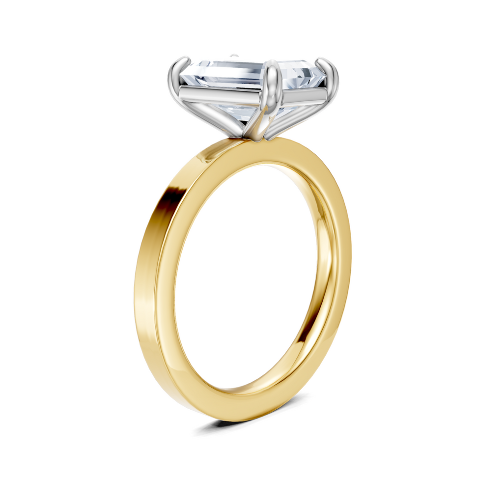 Image for Petite Square Shank | 14k Two Tone