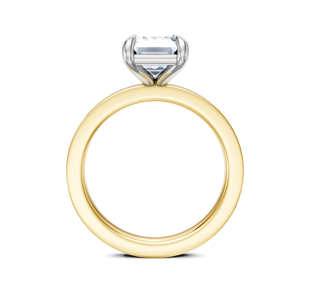 Image for Petite Square Shank | 14k Two Tone