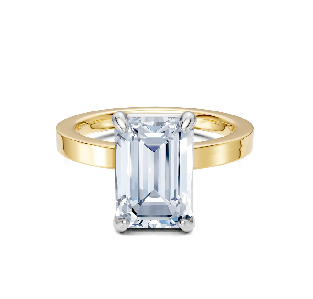 Image for Petite Square Shank | 14k Two Tone