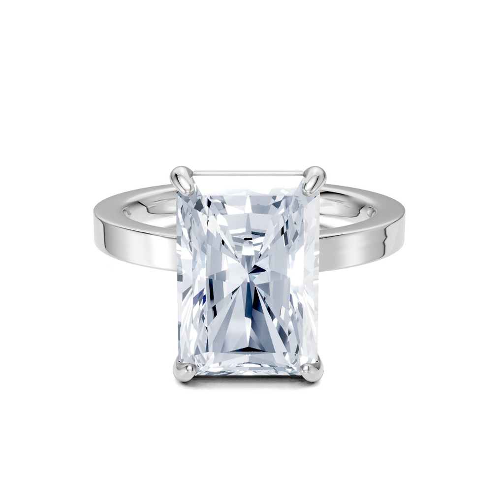 Image for Petite Square Shank | 18k White Gold