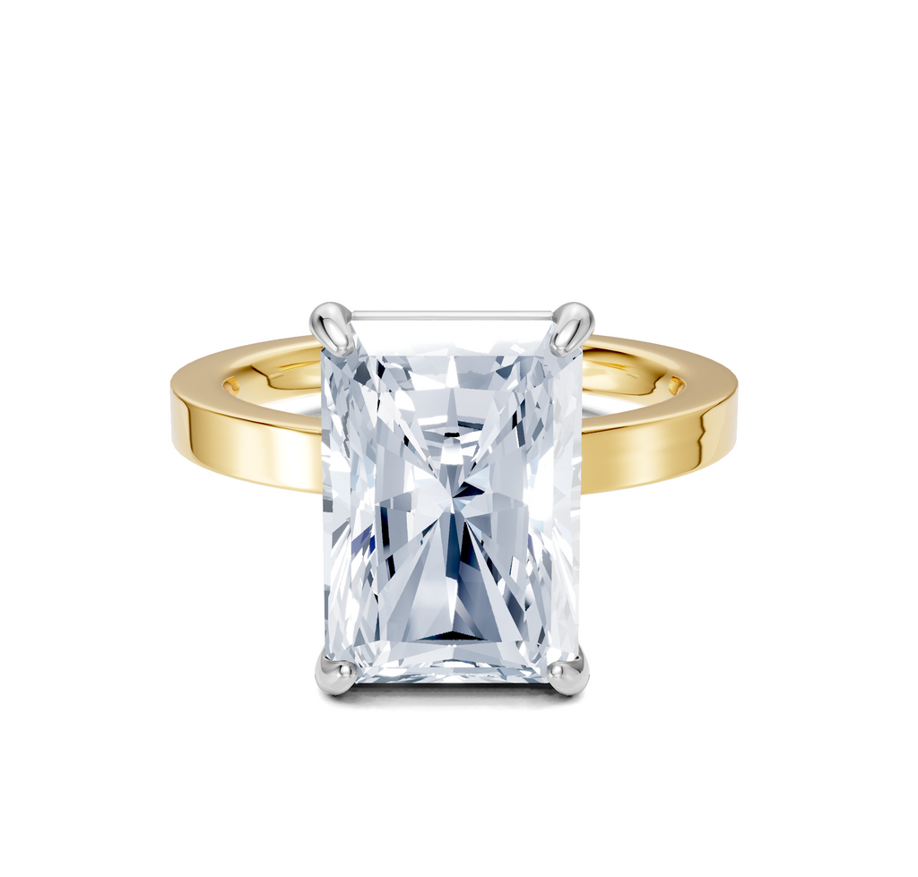 Image for Petite Square Shank | 14k Two Tone
