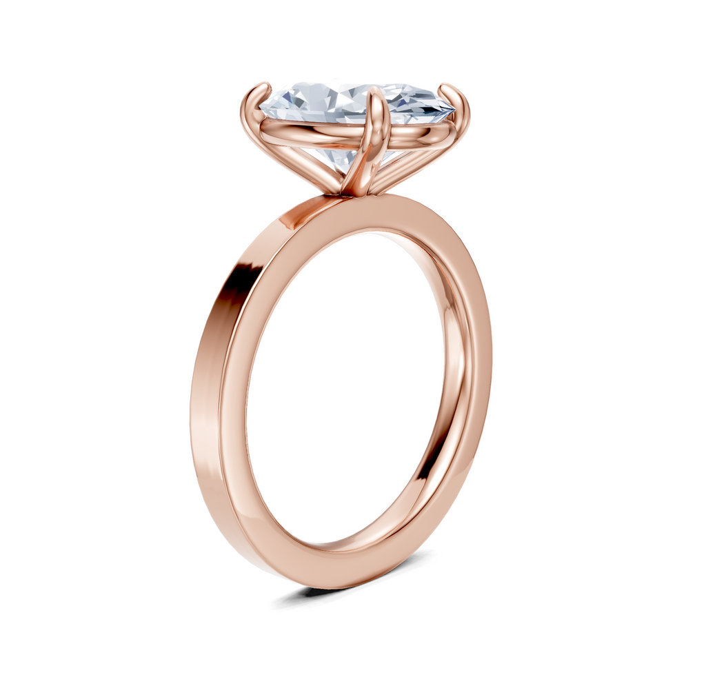 Image for Petite Square Shank | 18k Rose Gold