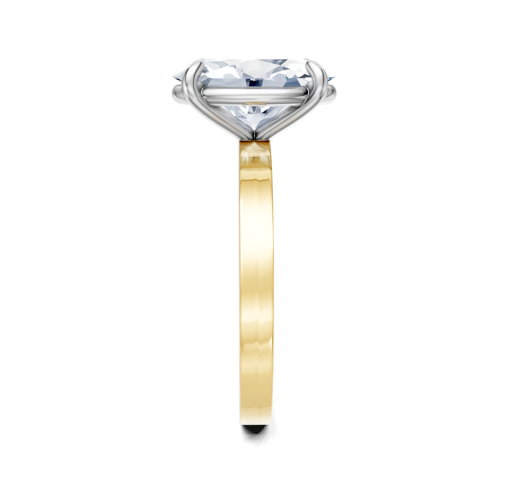 Image for Petite Square Shank | 14k Two Tone