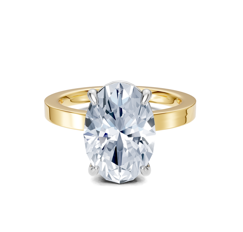 Image for Petite Square Shank | 18k Two Tone