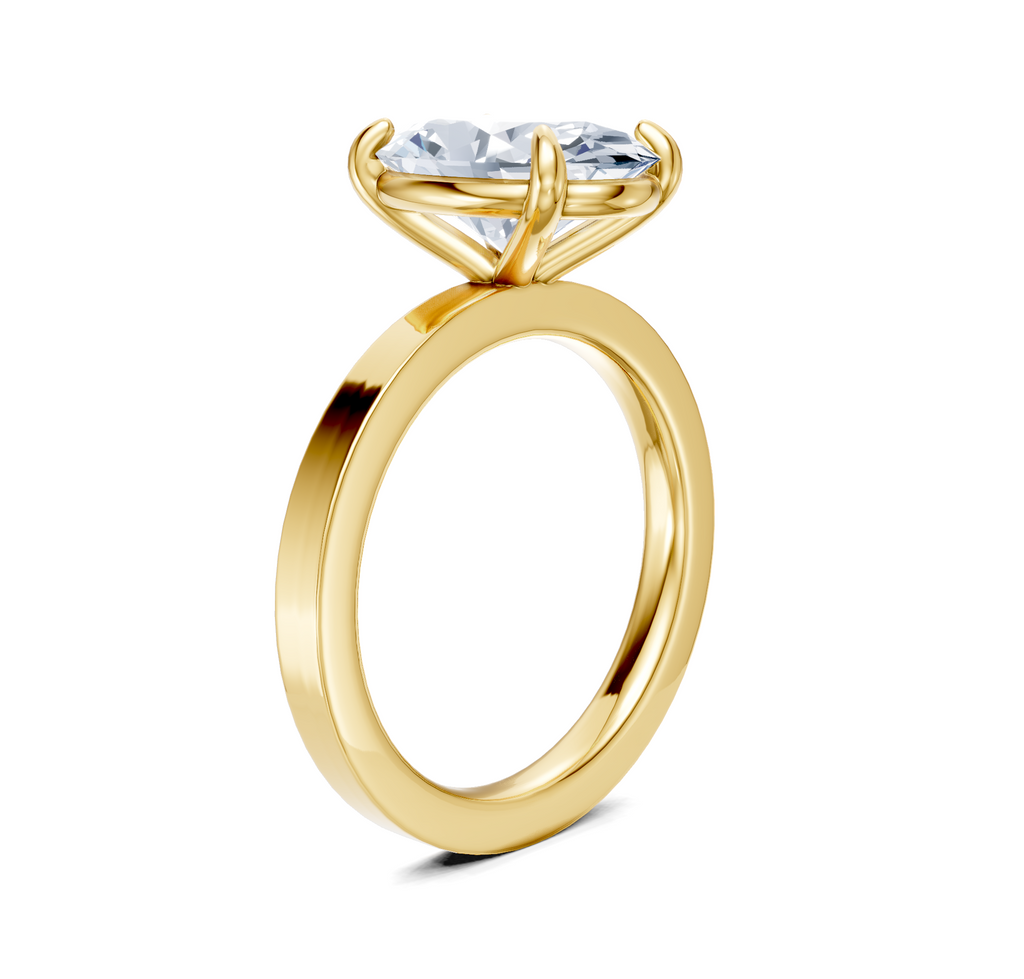 Image for Petite Square Shank | 18k Yellow Gold