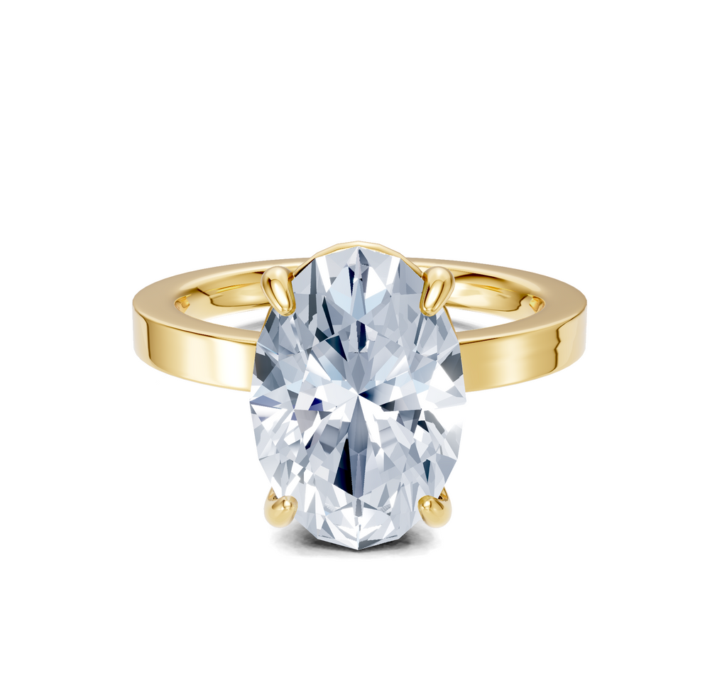 Image for Petite Square Shank | 18k Yellow Gold