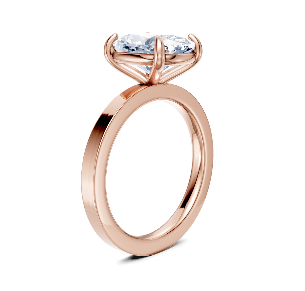 Image for Petite Square Shank | 14k Rose Gold