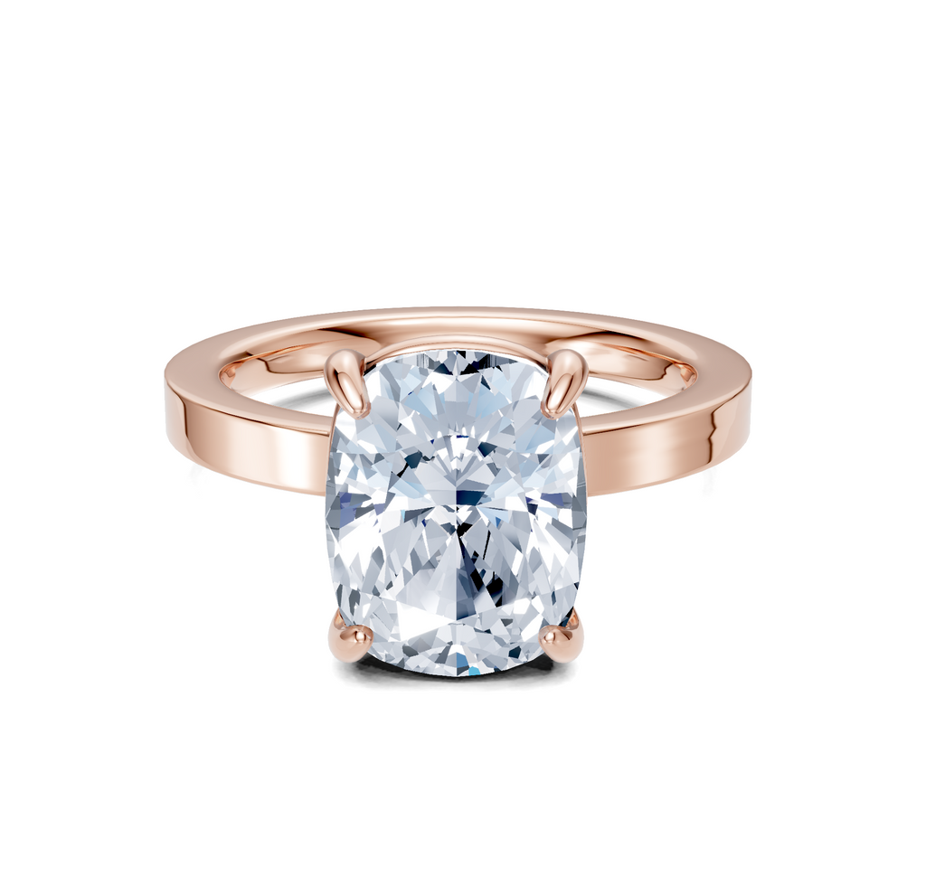 Image for Petite Square Shank | 18k Rose Gold