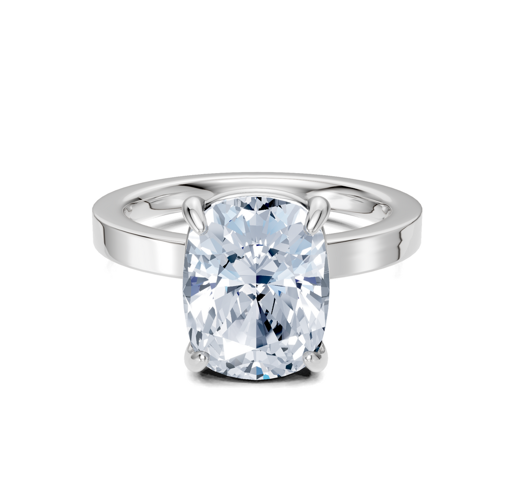 Image for Petite Square Shank | 18k White Gold