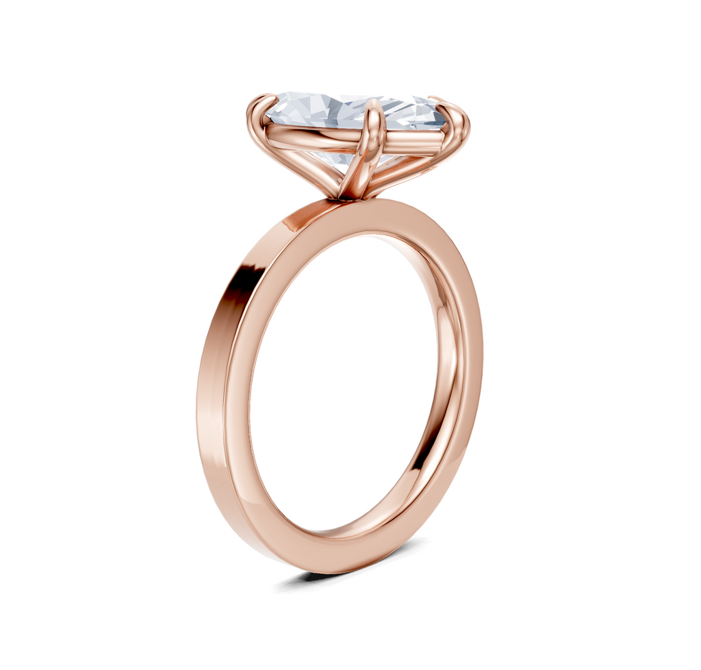 Image for Petite Square Shank | 14k Rose Gold