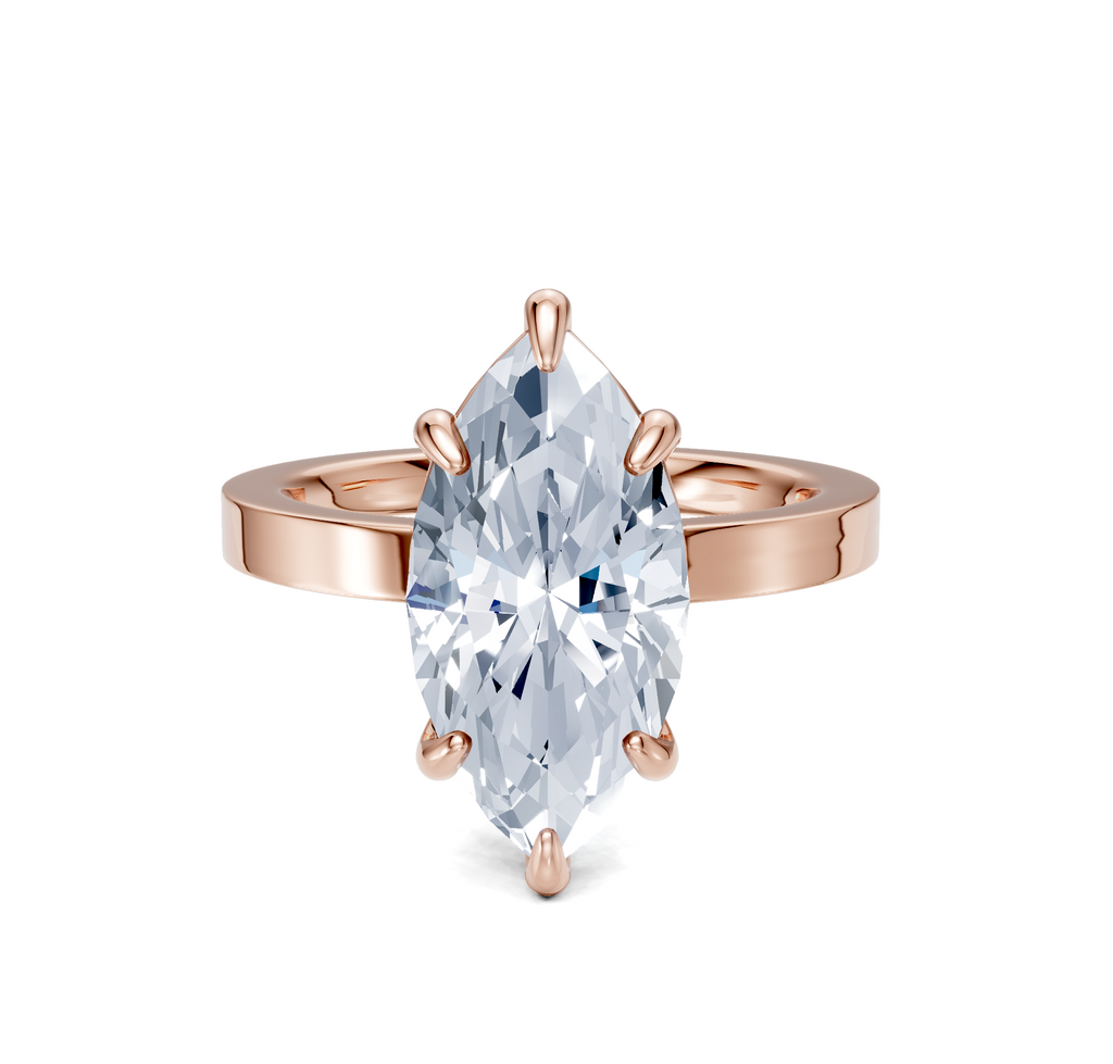 Image for Petite Square Shank | 18k Rose Gold