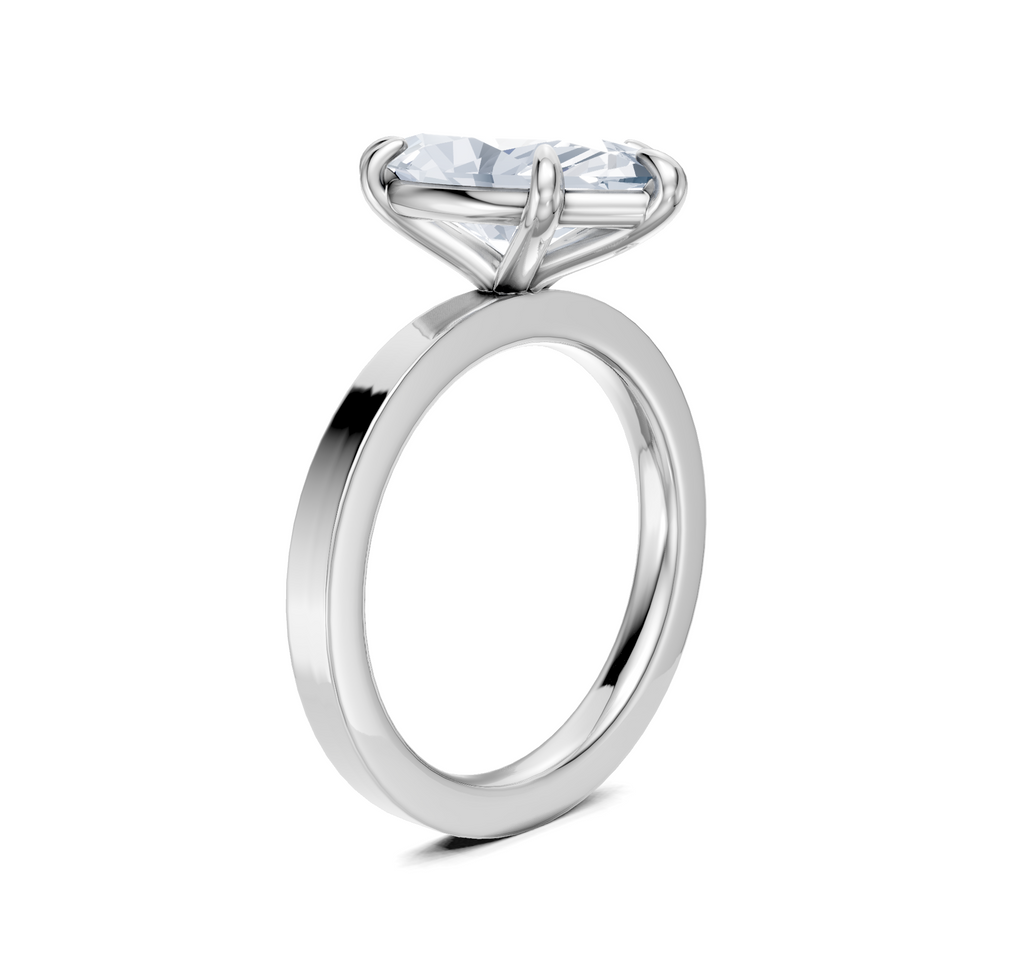 Image for Petite Square Shank | 18k White Gold
