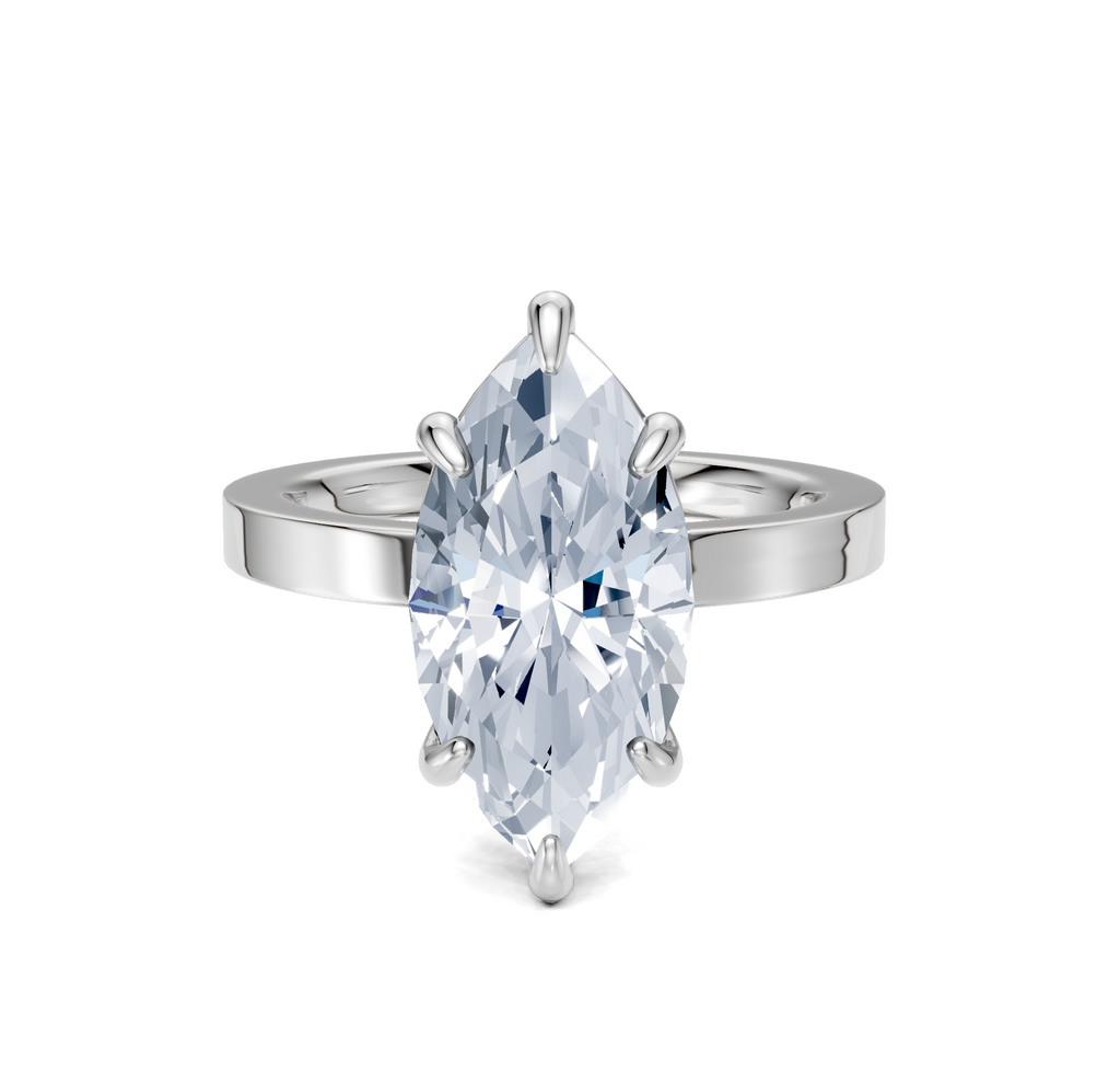 Image for Petite Square Shank | 18k White Gold
