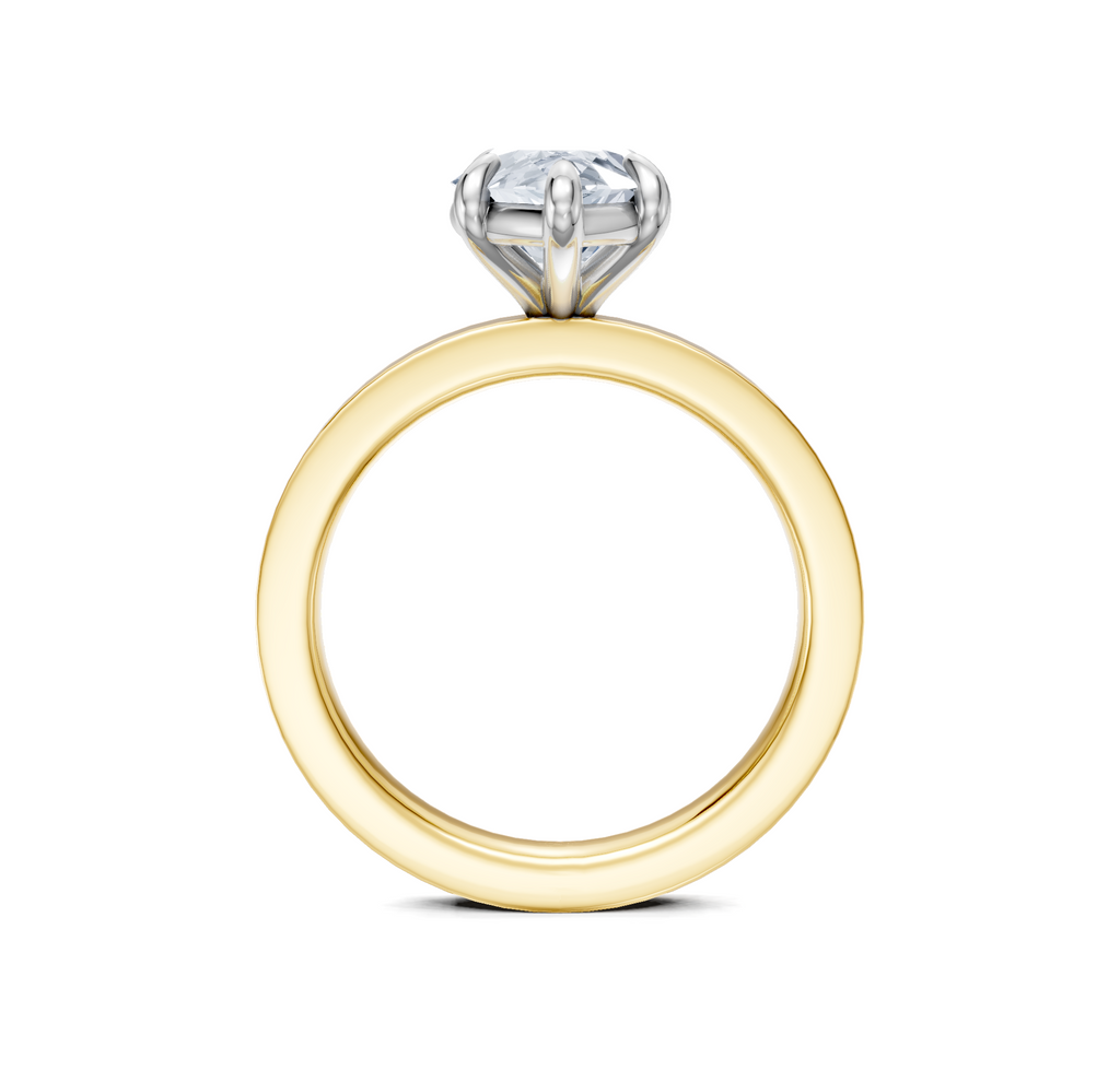 Image for Petite Square Shank | 14k Two Tone