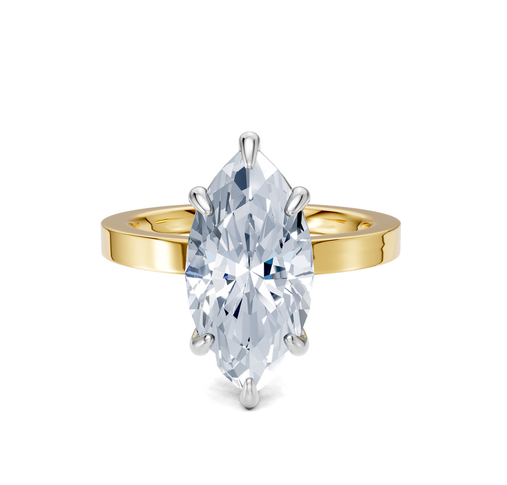 Image for Petite Square Shank | 18k Two Tone