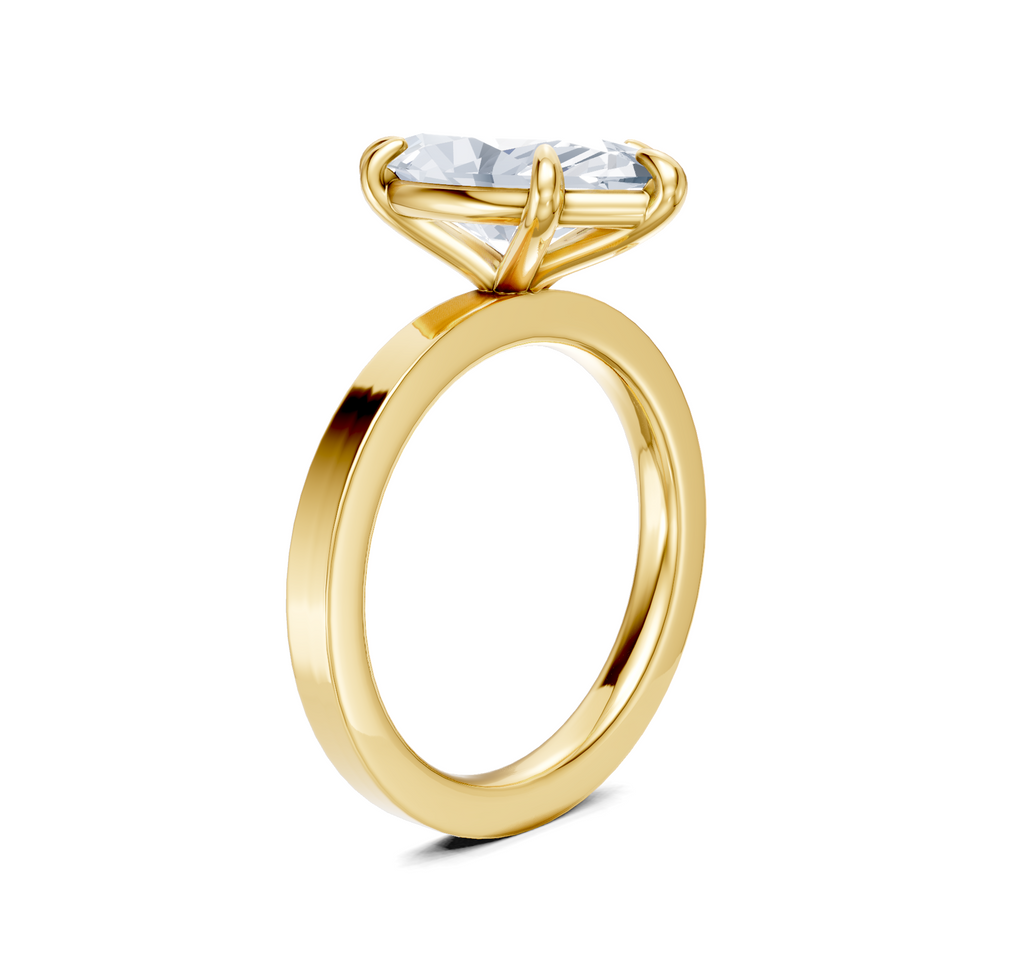Image for Petite Square Shank | 18k Yellow Gold