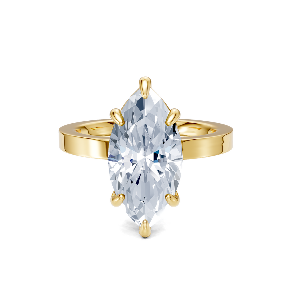 Image for Petite Square Shank | 14k Yellow Gold