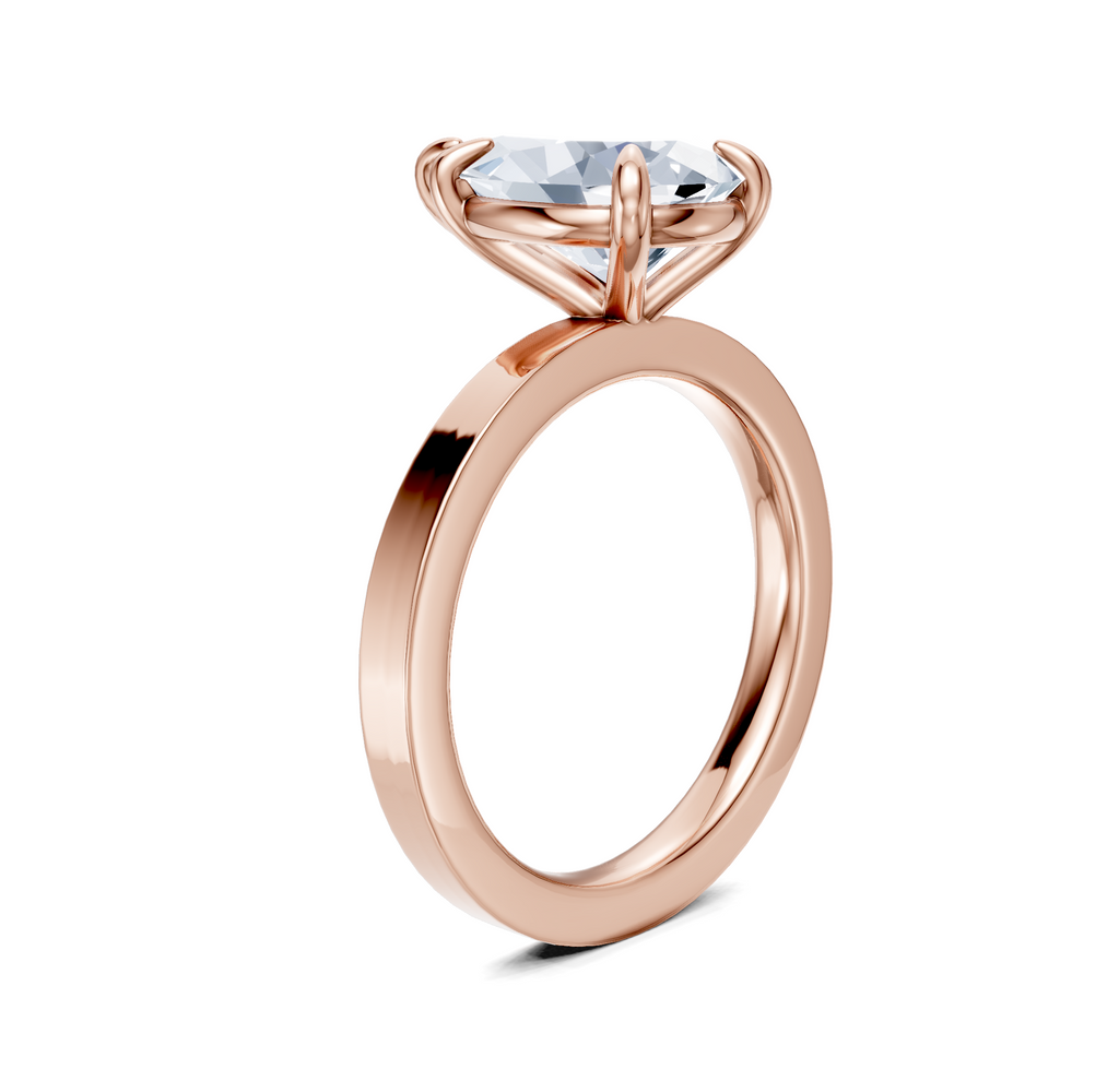 Image for Petite Square Shank | 14k Rose Gold