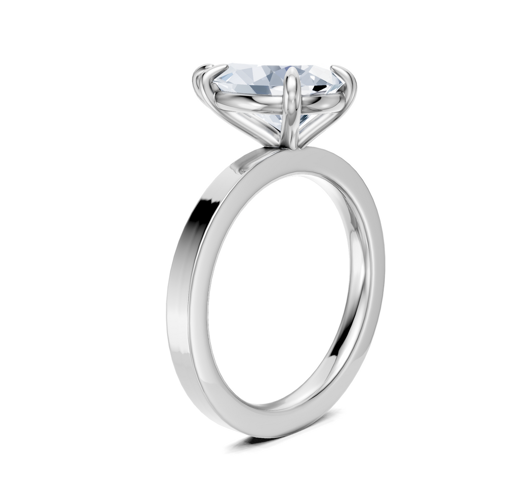 Image for Petite Square Shank | 18k White Gold