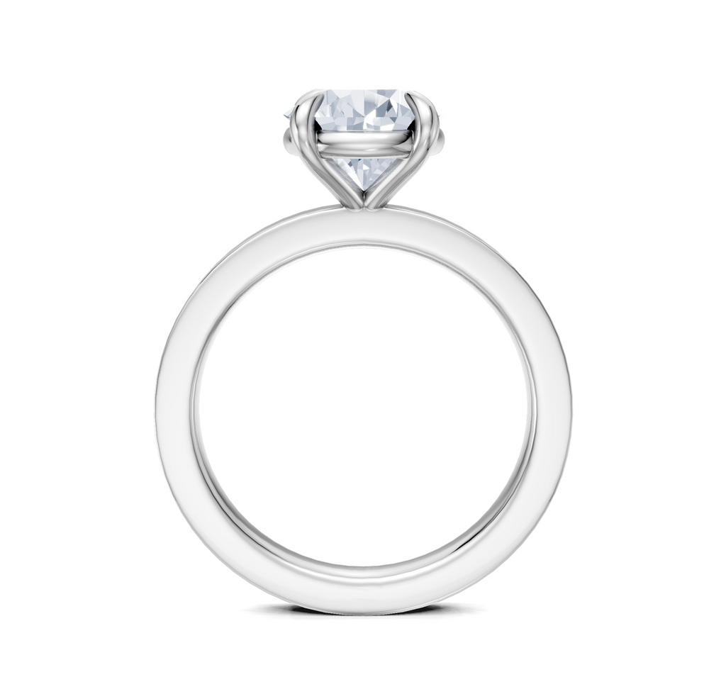 Image for Petite Square Shank | 18k White Gold