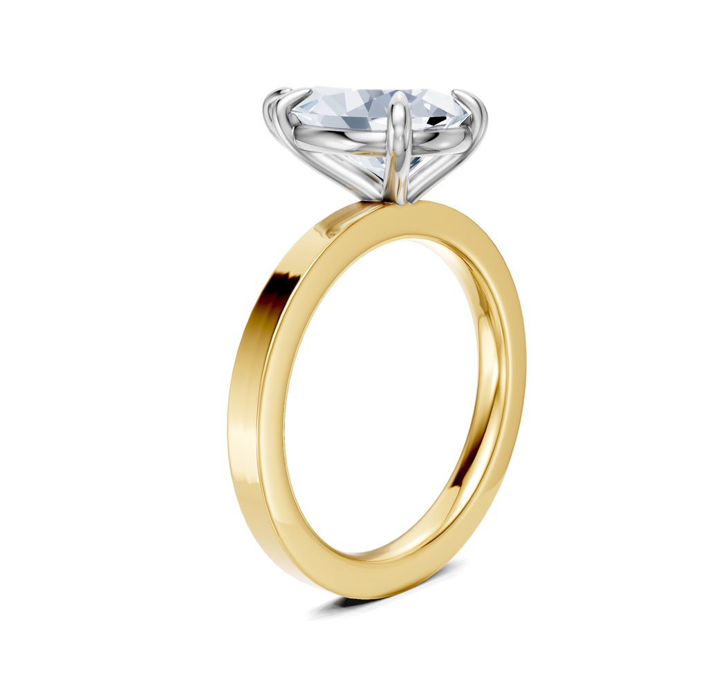 Image for Petite Square Shank | 14k Two Tone