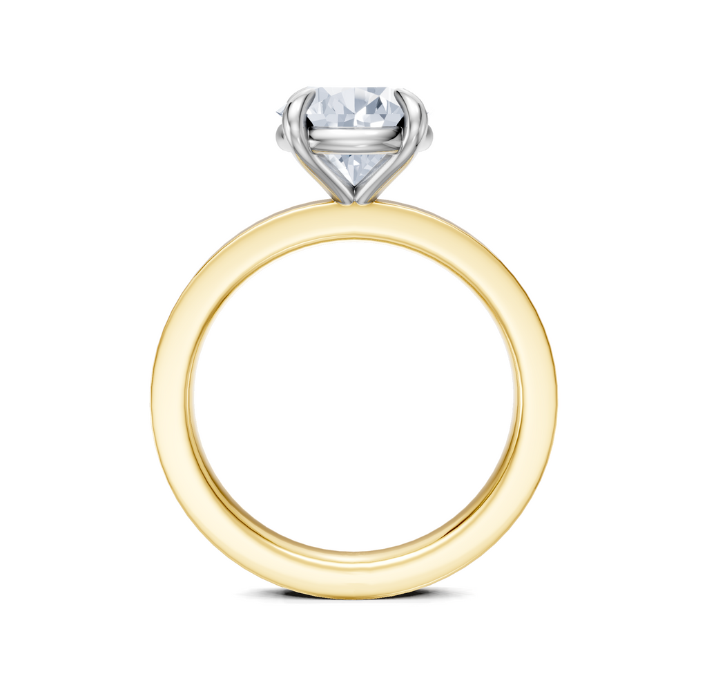 Image for Petite Square Shank | 18k Two Tone