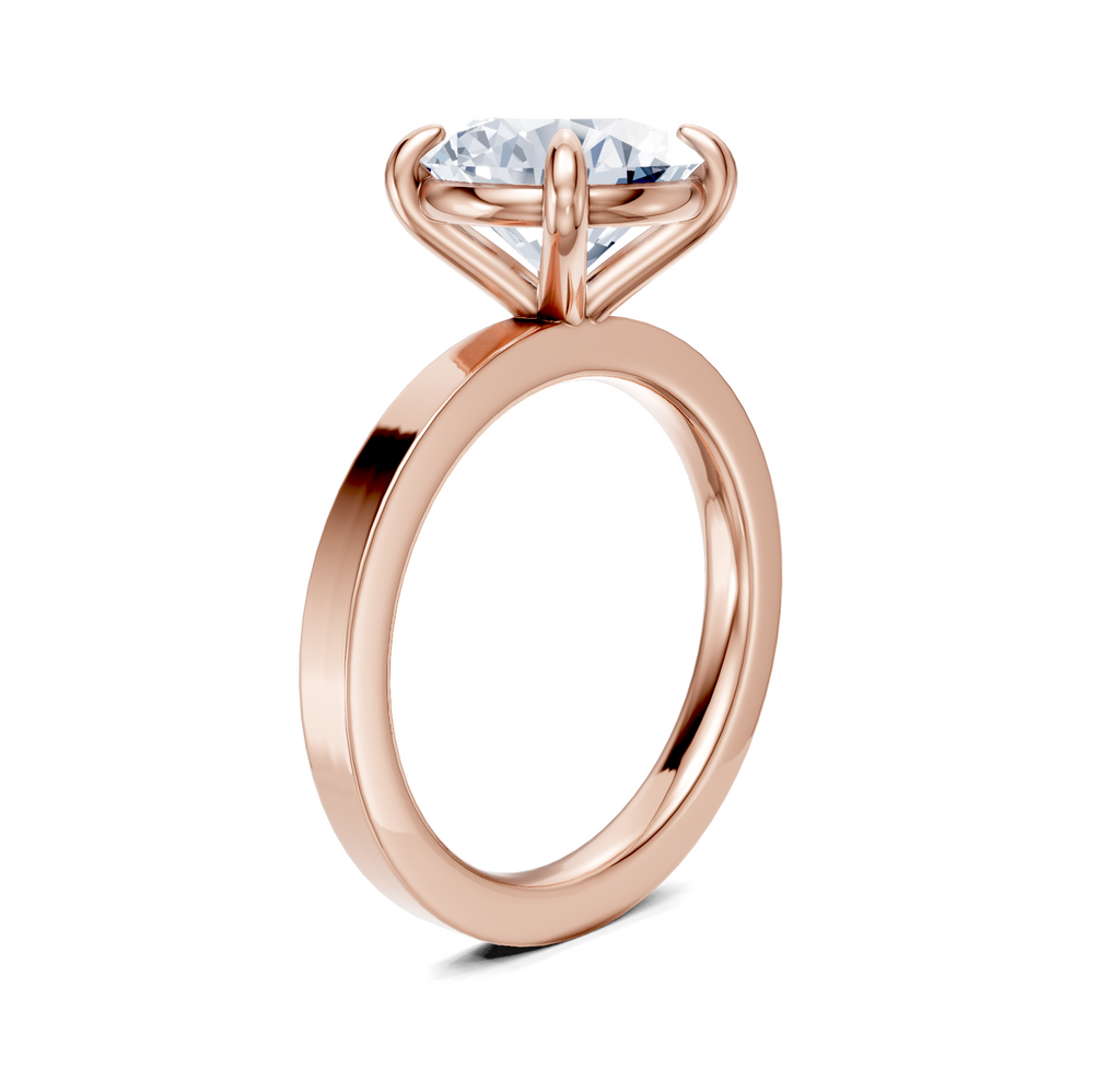 Image for Petite Square Shank | 18k Rose Gold