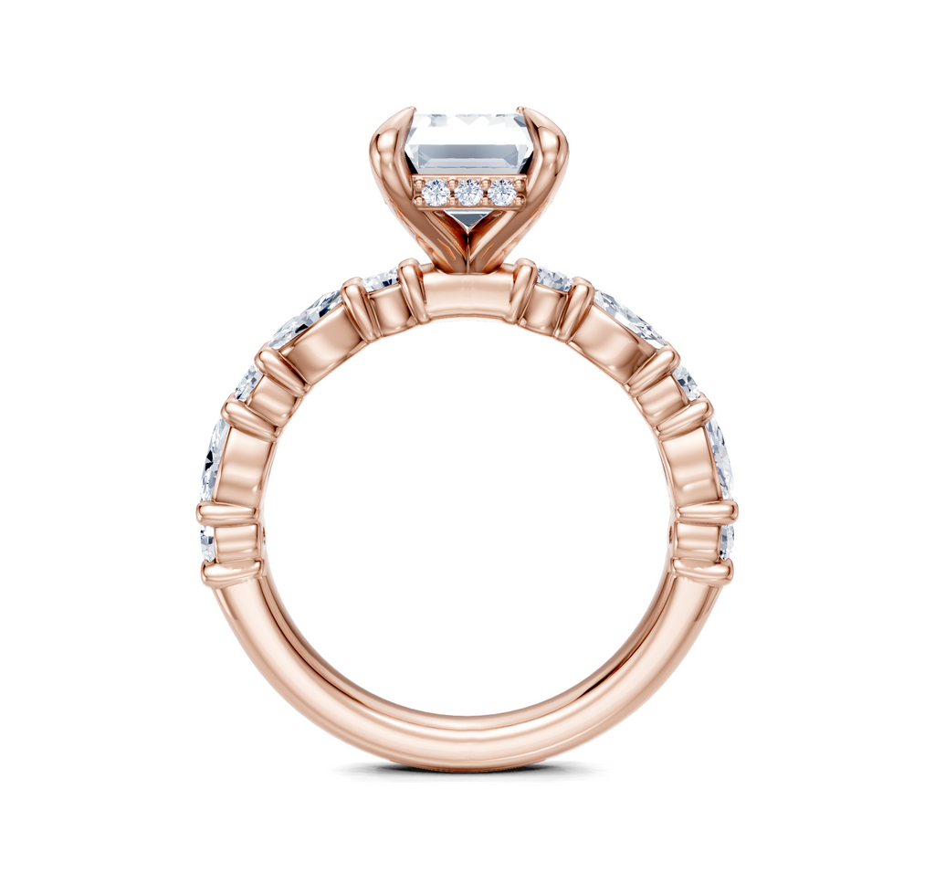 Image for Bubble Band Hidden Halo | 18k Rose Gold