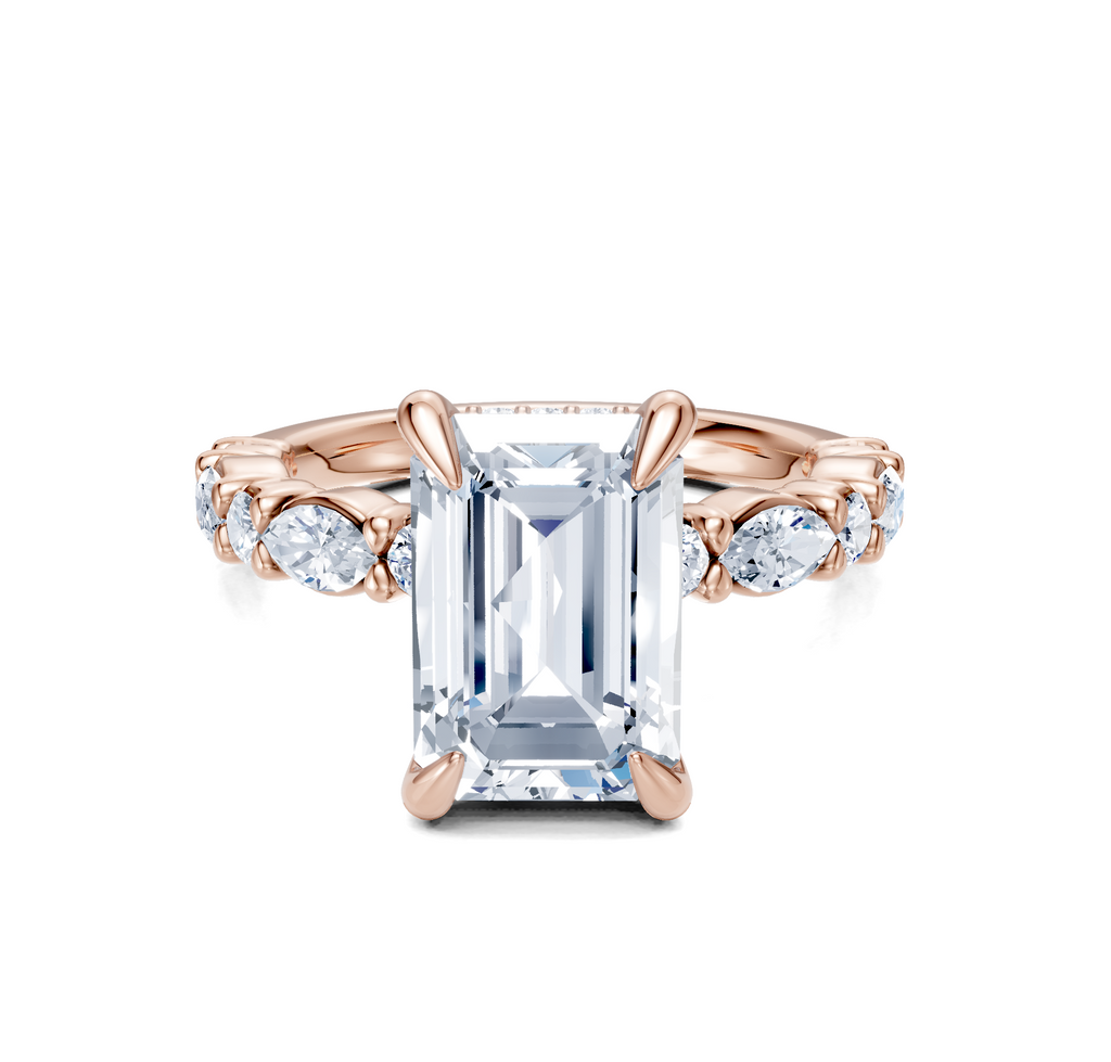 Image for Bubble Band Hidden Halo | 18k Rose Gold