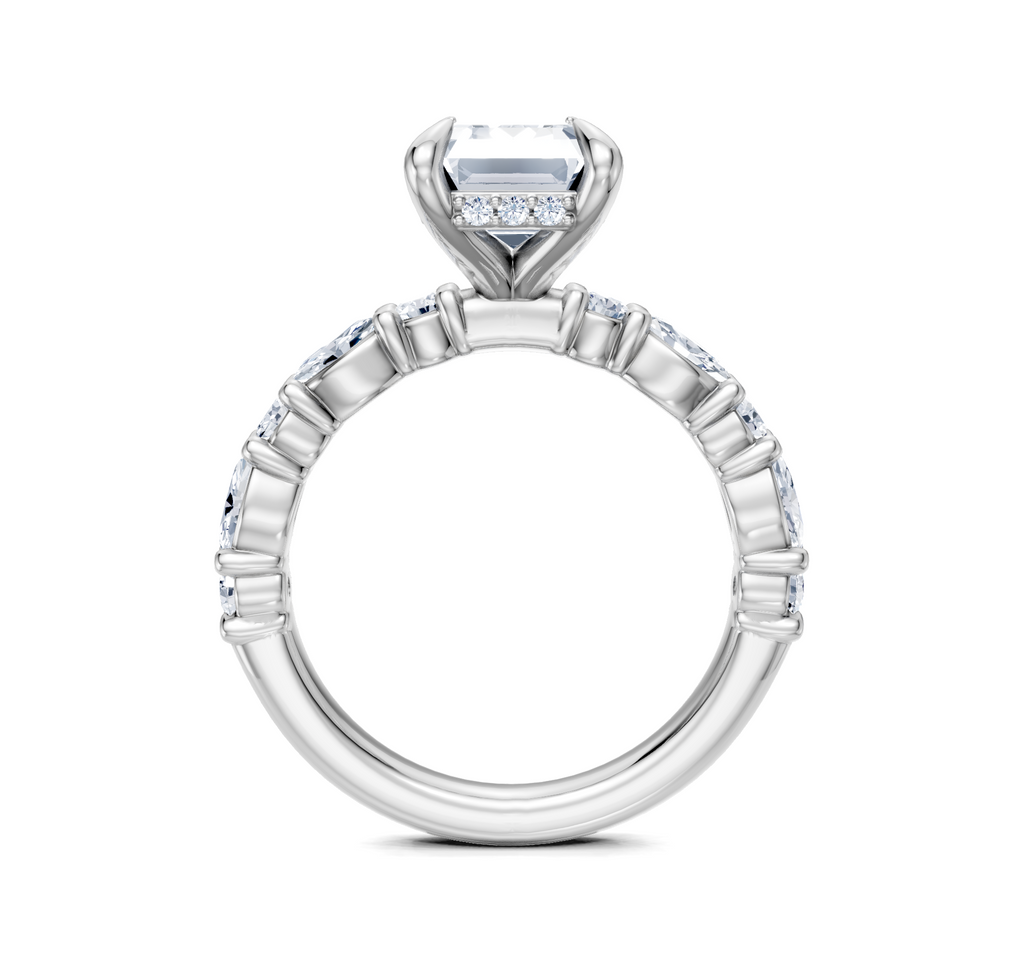 Image for Bubble Band Hidden Halo | 14k White Gold