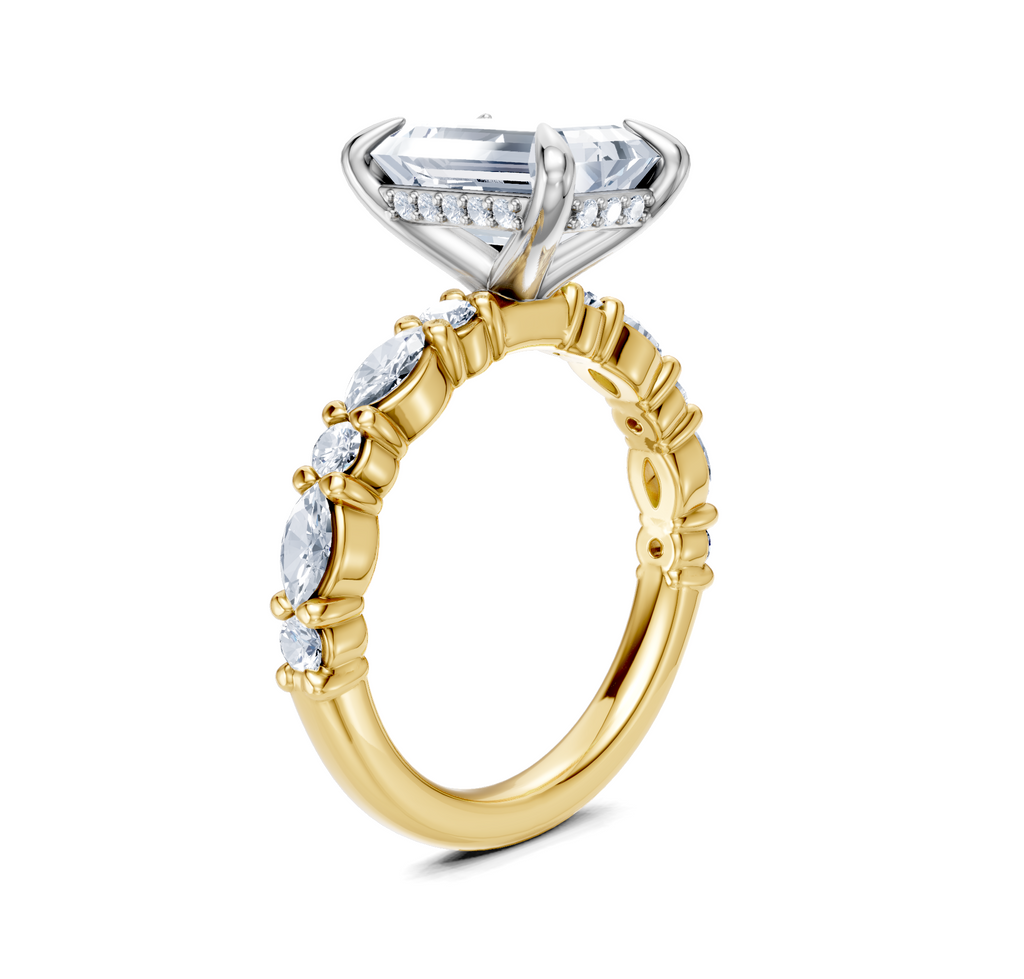 Image for Bubble Band Hidden Halo | 14k Two Tone