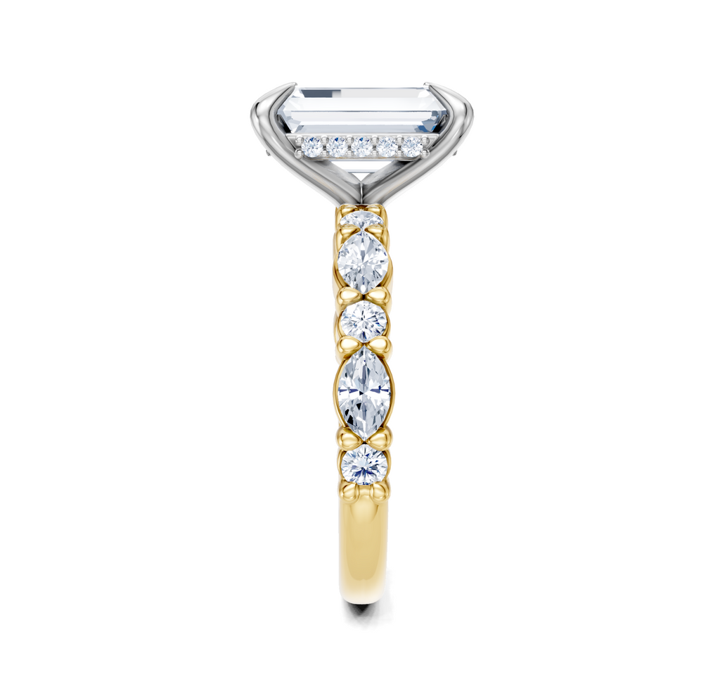 Image for Bubble Band Hidden Halo | 14k Two Tone