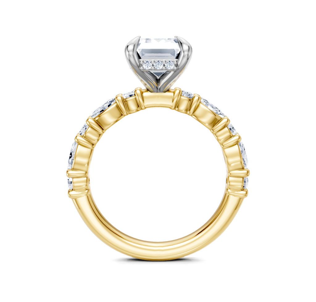 Image for Bubble Band Hidden Halo | 14k Two Tone