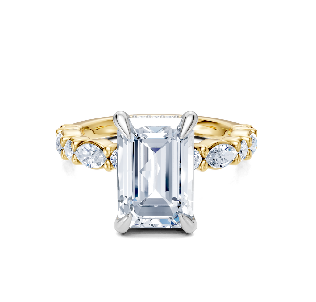 Image for Bubble Band Hidden Halo | 18k Two Tone