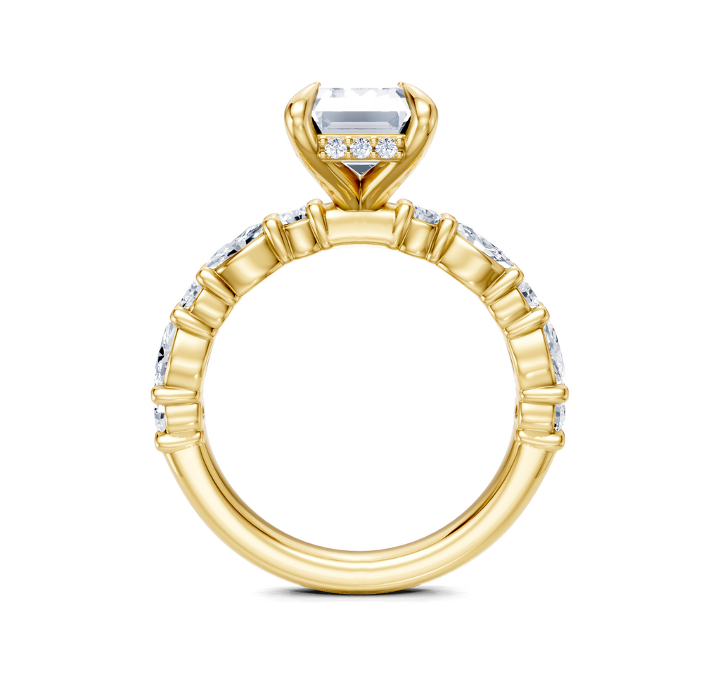 Image for Bubble Band Hidden Halo | 18k Yellow Gold