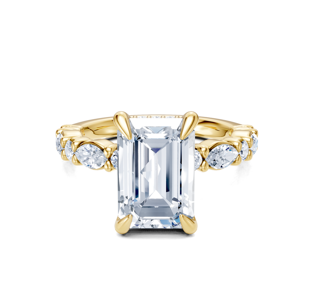 Image for Bubble Band Hidden Halo | 18k Yellow Gold