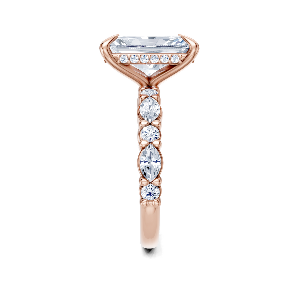 Image for Bubble Band Hidden Halo | 18k Rose Gold