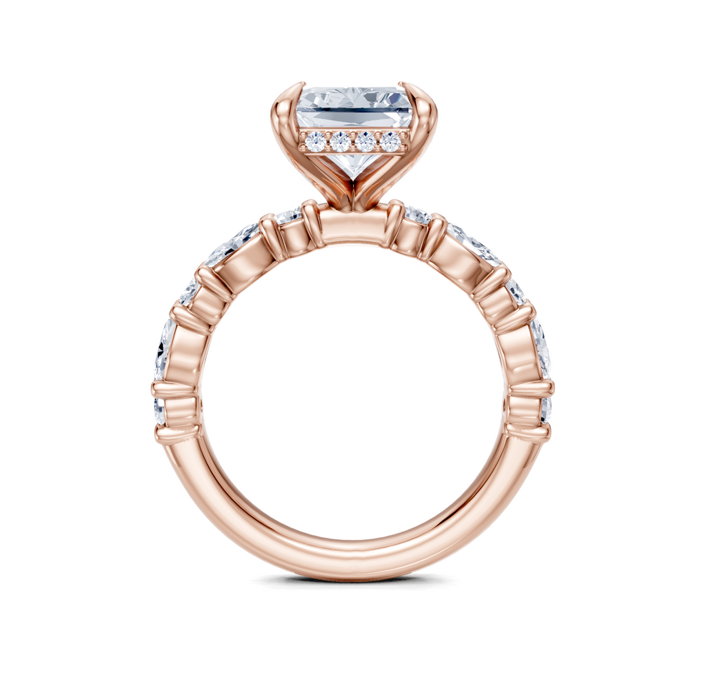Image for Bubble Band Hidden Halo | 18k Rose Gold