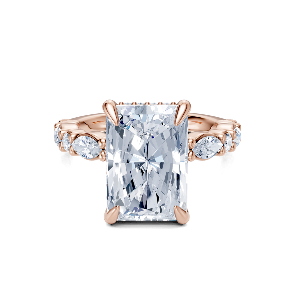 Image for Bubble Band Hidden Halo | 18k Rose Gold