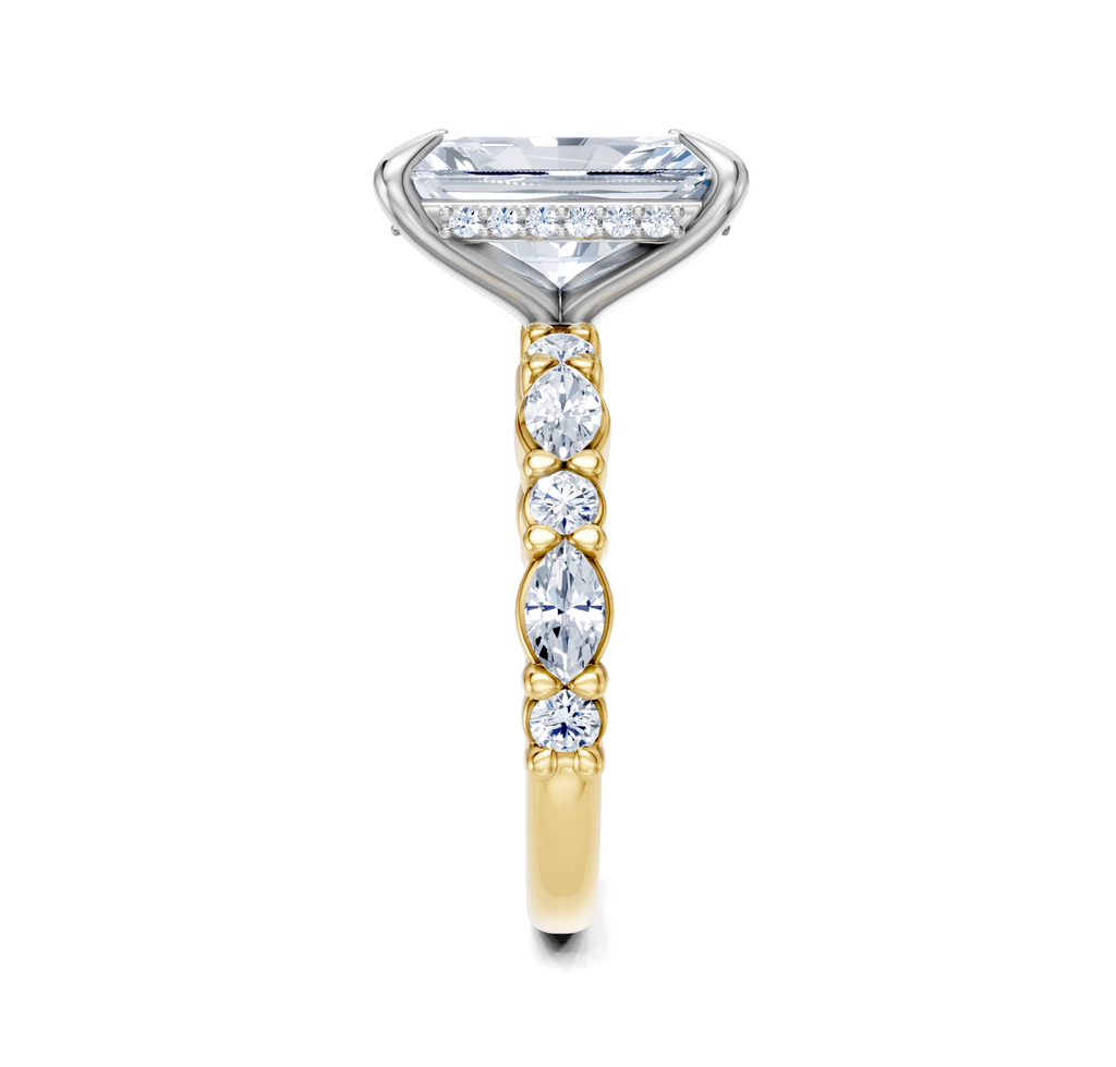 Image for Bubble Band Hidden Halo | 18k Two Tone