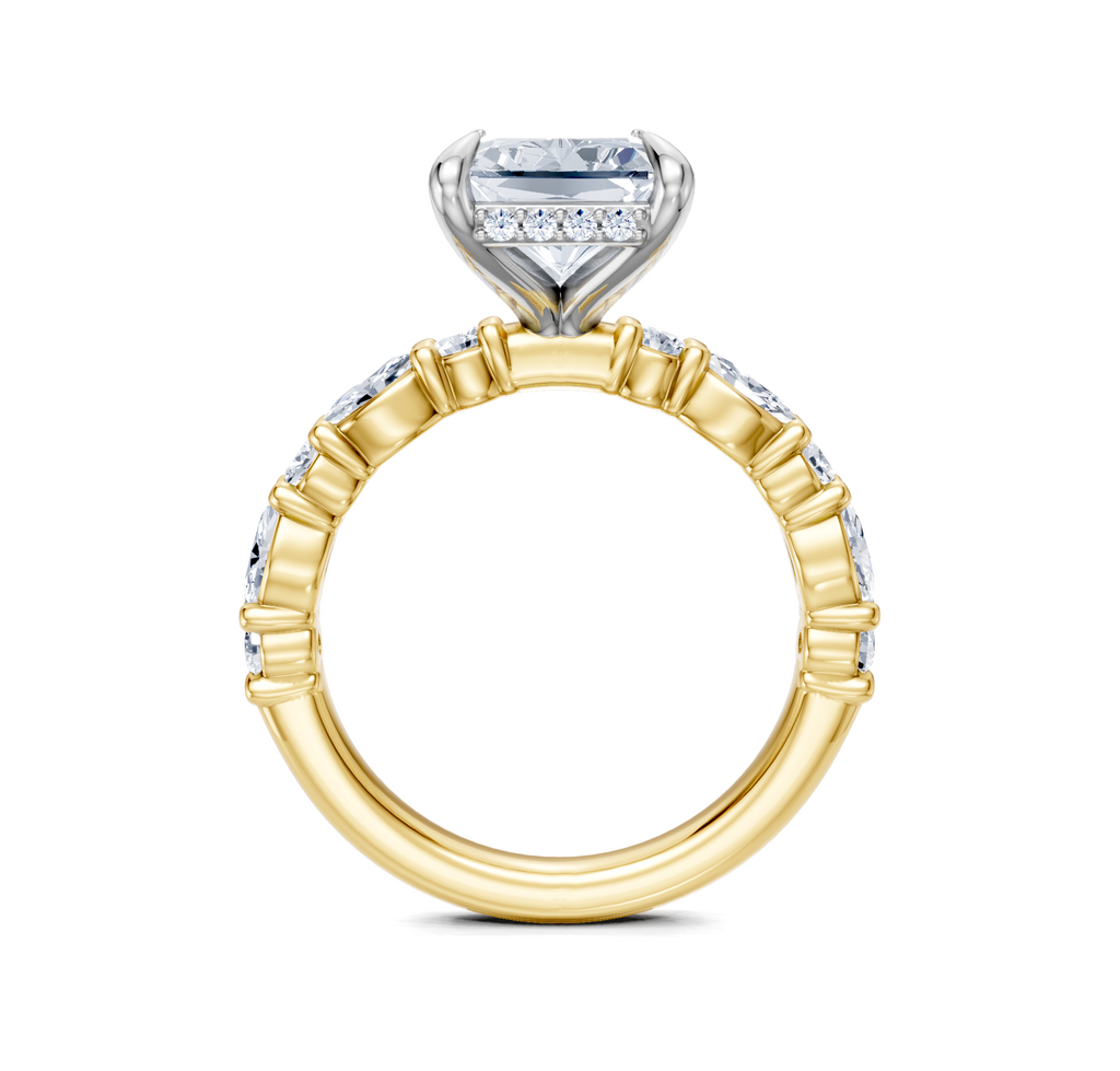 Image for Bubble Band Hidden Halo | 18k Two Tone