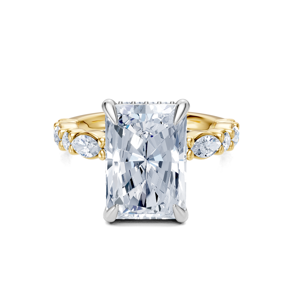 Image for Bubble Band Hidden Halo | 18k Two Tone