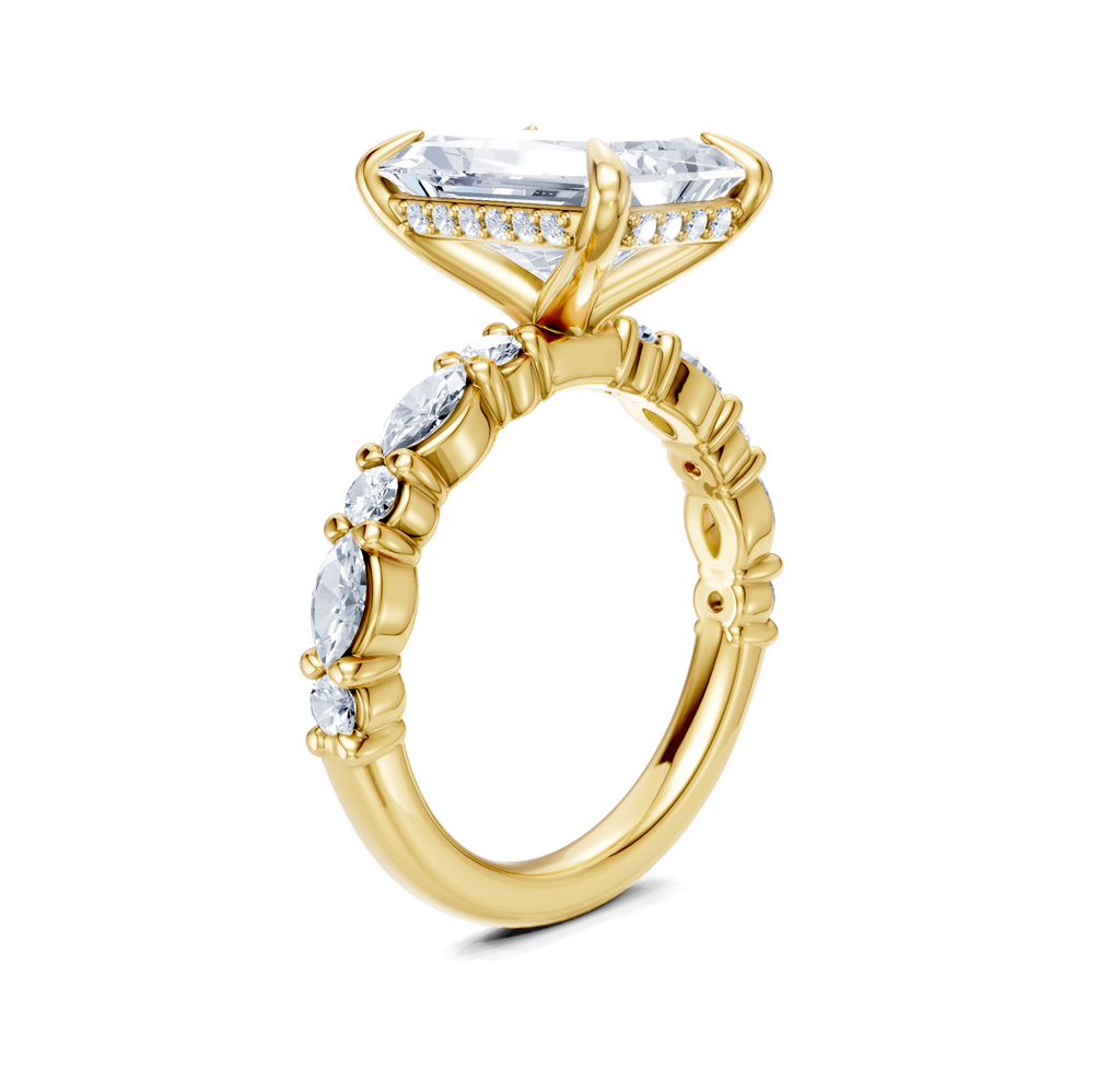 Image for Bubble Band Hidden Halo | 18k Yellow Gold