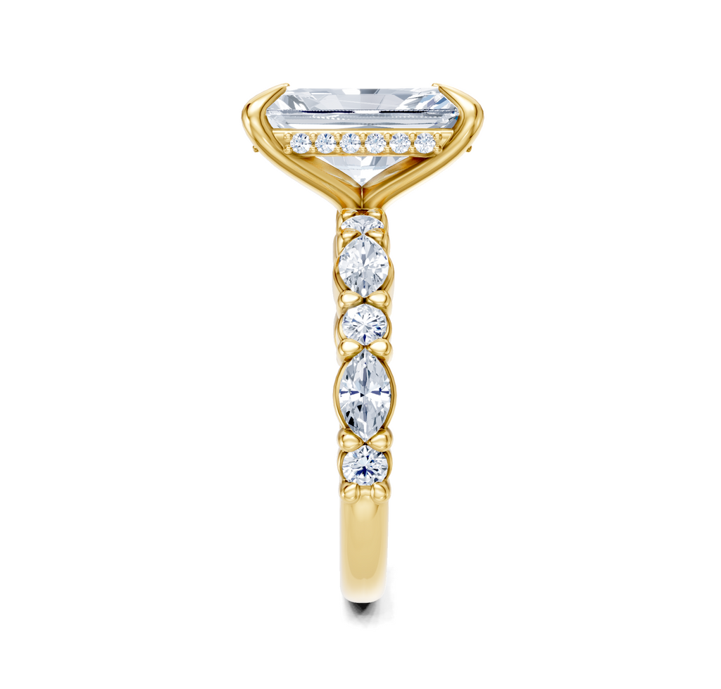 Image for Bubble Band Hidden Halo | 18k Yellow Gold