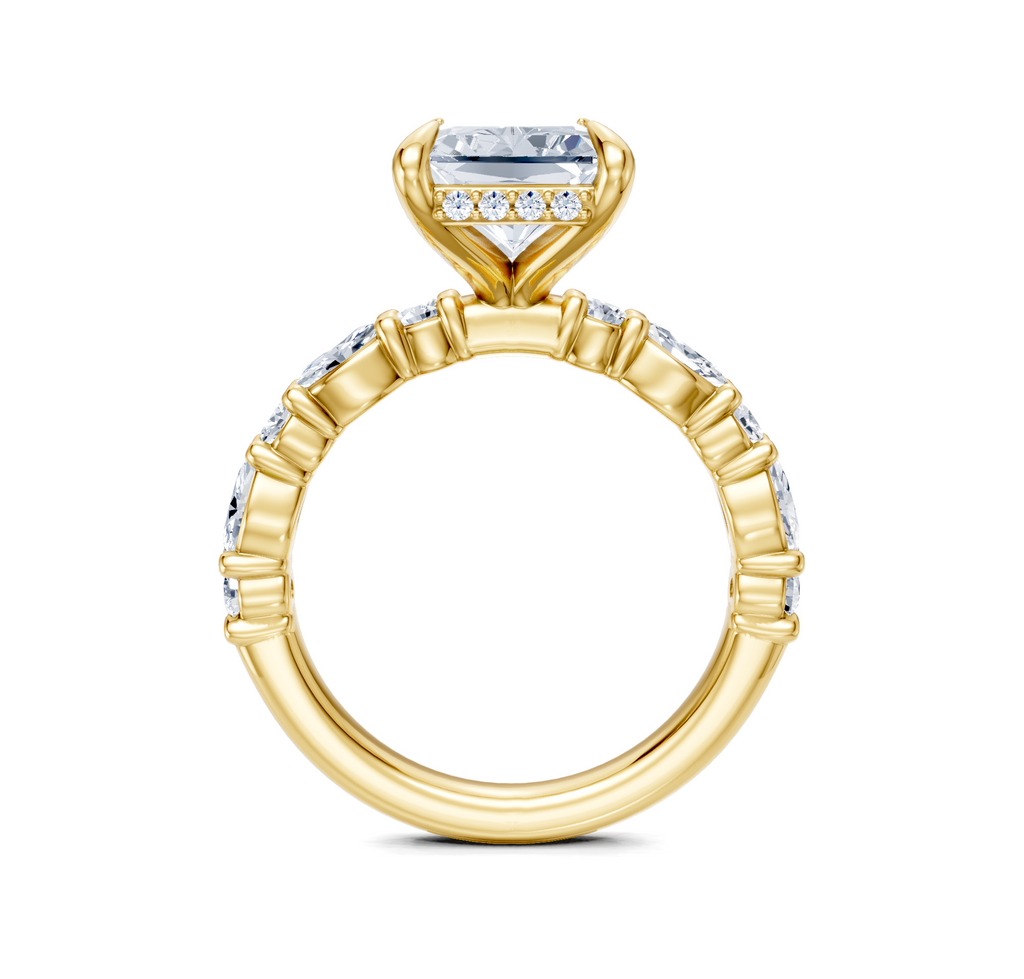 Image for Bubble Band Hidden Halo | 18k Yellow Gold